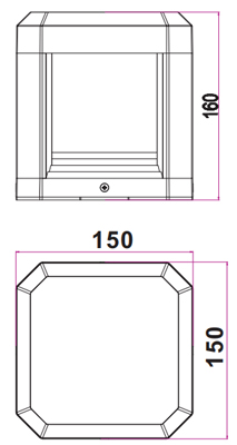 Dimensions applique TRIO LOGONE 222360142