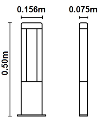 Dimensions Potelet TRIO RHINE 521660242