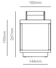 Dimensions lampe à poser BENEITO VISOR