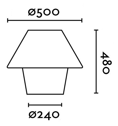 Dimensions lampe de table FARO VERSUS