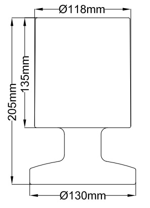 Dimensions lampe de table TRIO LORA