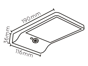 Dimensions applique LUCIDE basic solar