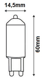 Dimension ampoule G9 GIRARD SUDRON 161156