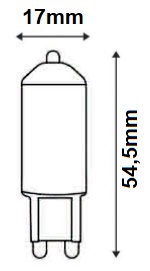 Dimension ampoule G9 GIRARD SUDRON 161171