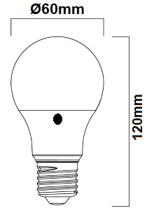 Dimensions ampoule DURALAMP A6075-SR