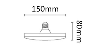 Dimensions DURALAMP TENDERERA 20W E27 230V