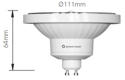 Dimensions ampoule AR111 BENEITO LYNK Dole