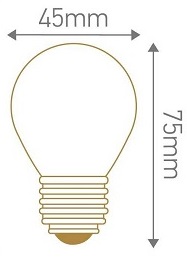 Dimensions ampoule sphérique E27 GIRARD SUDRON G45