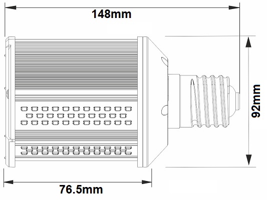 Dimensions lampe BENEITO SMILE 20W E27 230V