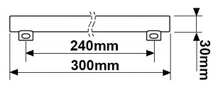 Dimensions tube 4W culots latéraux ARIC