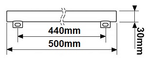 Dimensions tube 8W culots latéraux ARIC