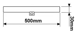 Dimensions tube 8W culot central S14d