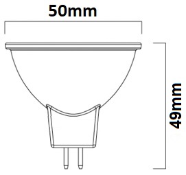 Dimensions ampoule 12V RGB et blanc