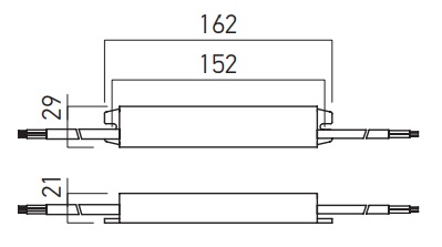 Dimensions transformateur 30W 12V-24V IP67