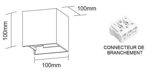 Dimensions applique BENEITO LEK