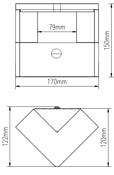 Dimensions applique TRIO GANGES 221760142