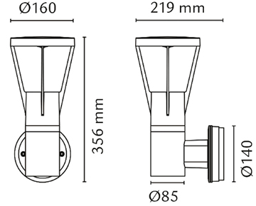 Dimensions SG LIGHTING ARCO AIR