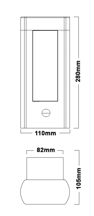 Dimensions applique détection TRIO RHINE 221669242