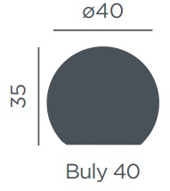 Dimensions boule New Garden Buly40