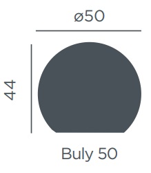 Dimensions boule New Garden Buly 50