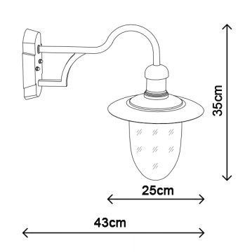 dimensions applique LUCIDE Aruba